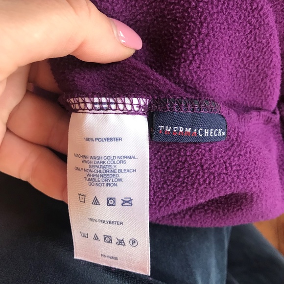 Lands End Fleece ThermaCheck Half Zip Pullover - Picture 4 of 4